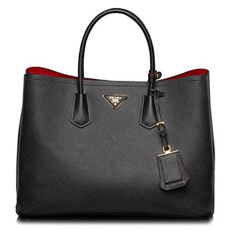 prada saffiano bn2761 black leather tote|Prada saffiano leather tote.